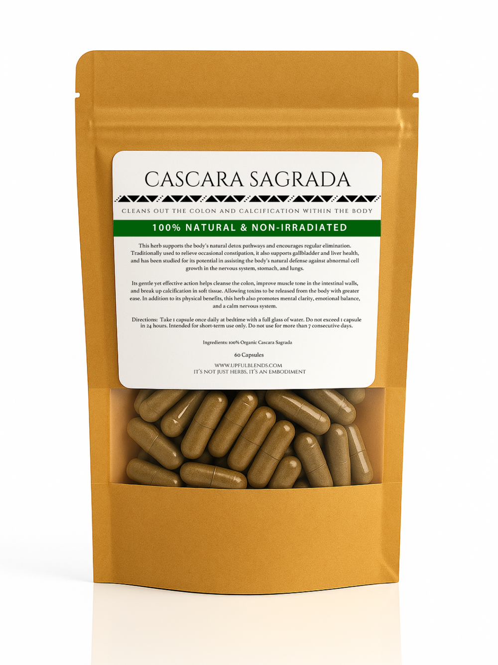 Cascara Sagrada Capsules - Constipation + Gut Detox